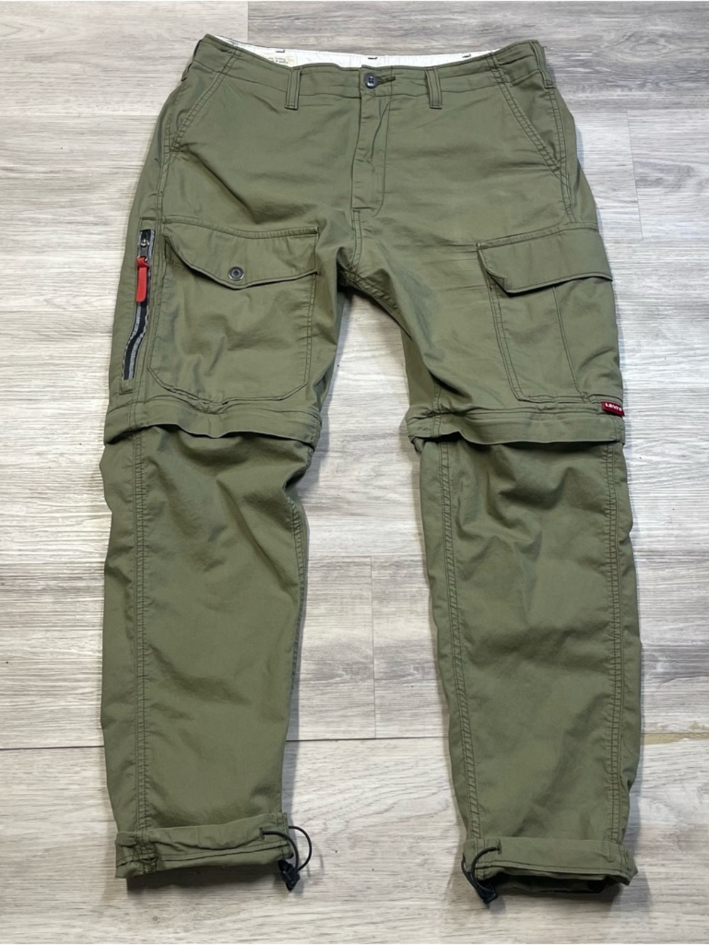 Levi's Men's Olive Green Convertible Cargo Pants